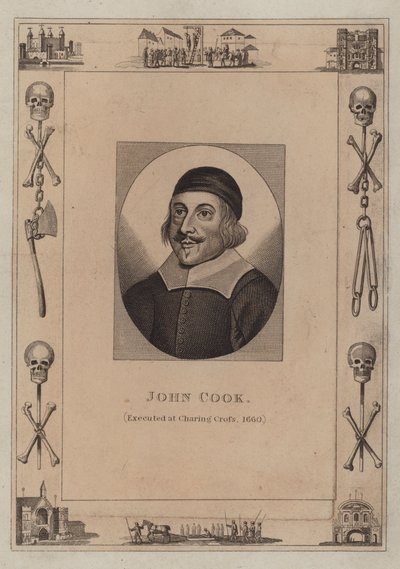 John Cook, ejecutado en Charing Cross, 1660 de English School